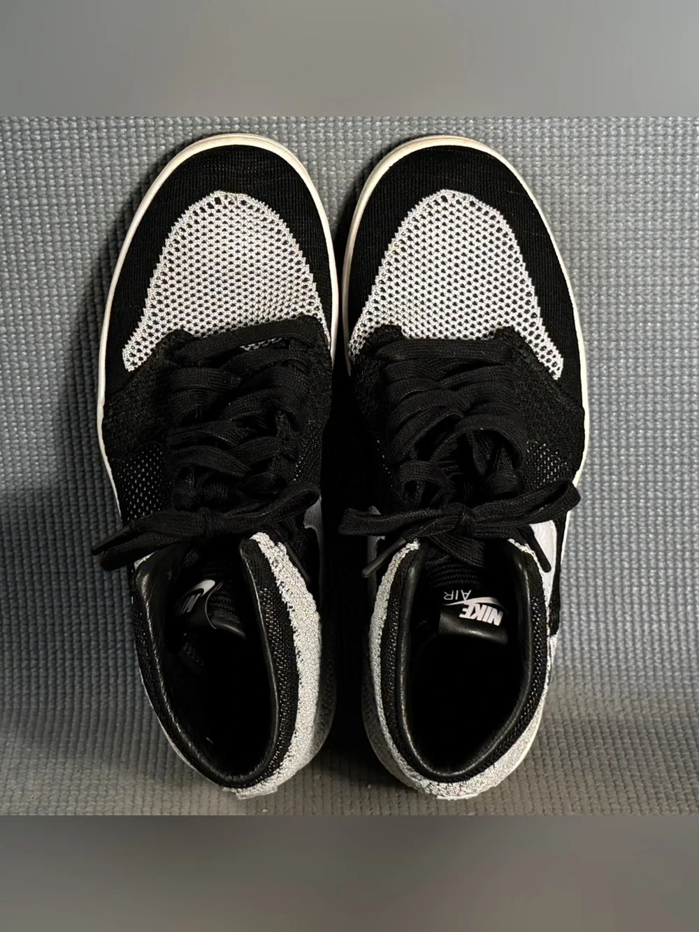 Nike Air Jordan 1 Retro High FlyKnit Shadow Black Shoes 919704-003 Men’s Size 10